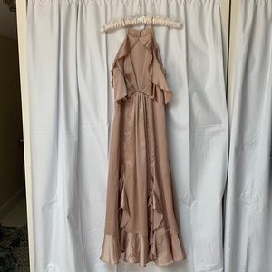 Jarlo pink satin halter dress | size 4